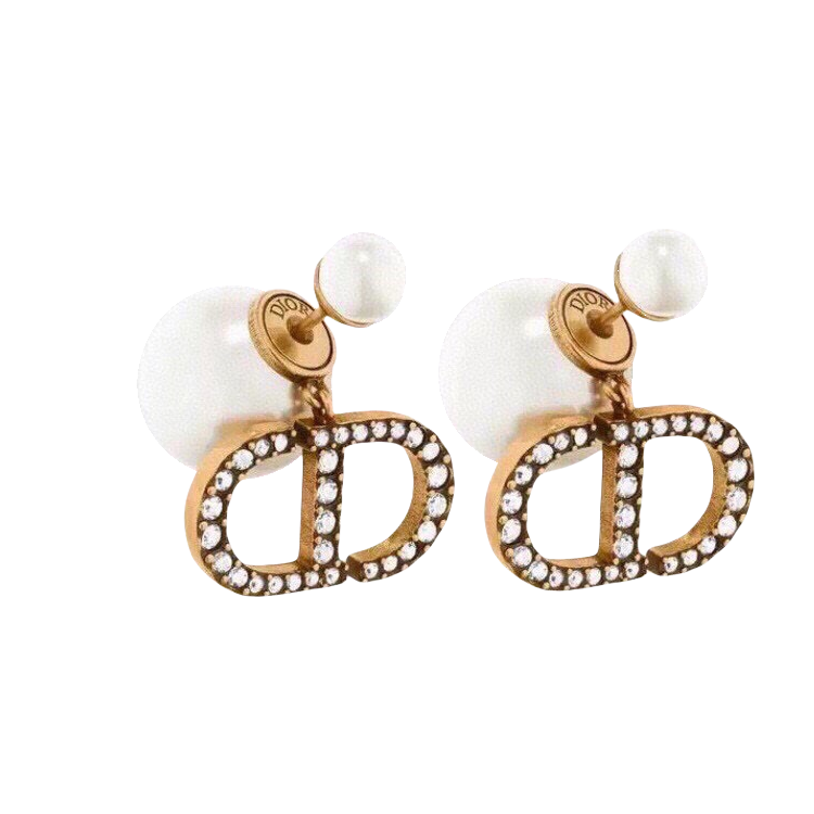 CDE187 Dior Tribales earrings in metal and pearls - ccjewelryacc