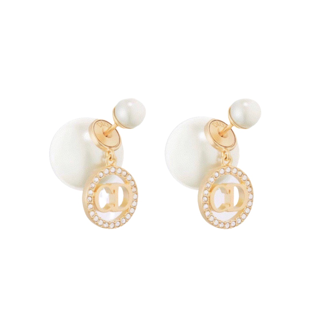 CDE033 Dior Tribales earrings with pearls and crystal for women - ccjewelryacc