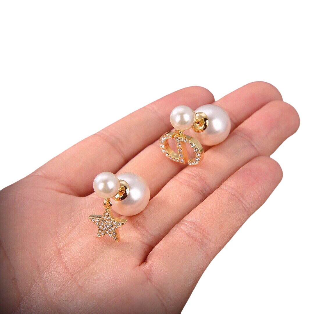 CDE097 Dior Tribales earring metal finish - ccjewelryacc