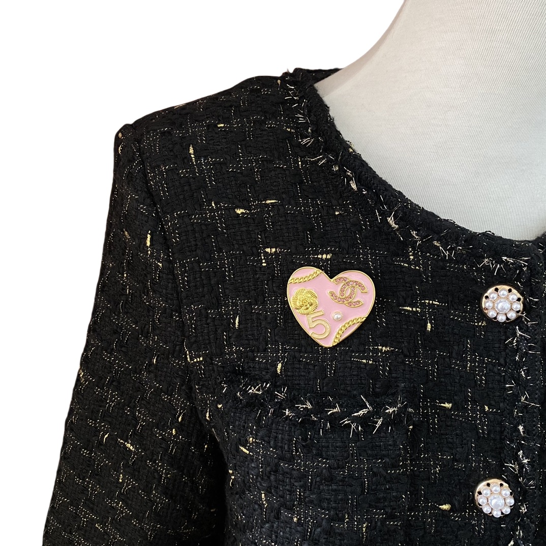 BCB360  CC 24S enamel heart brooch - ccjewelryacc