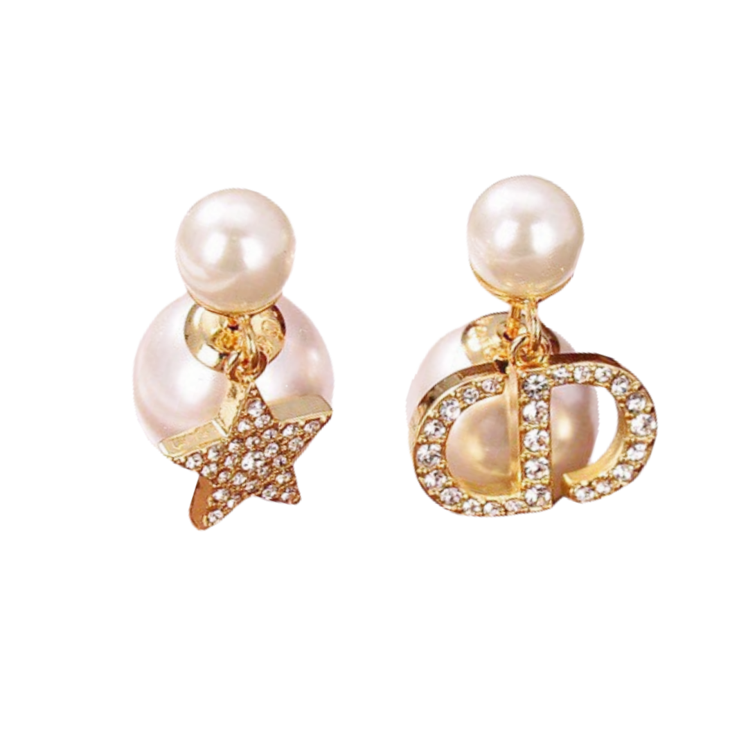 CDE097 Dior Tribales earring metal finish - ccjewelryacc