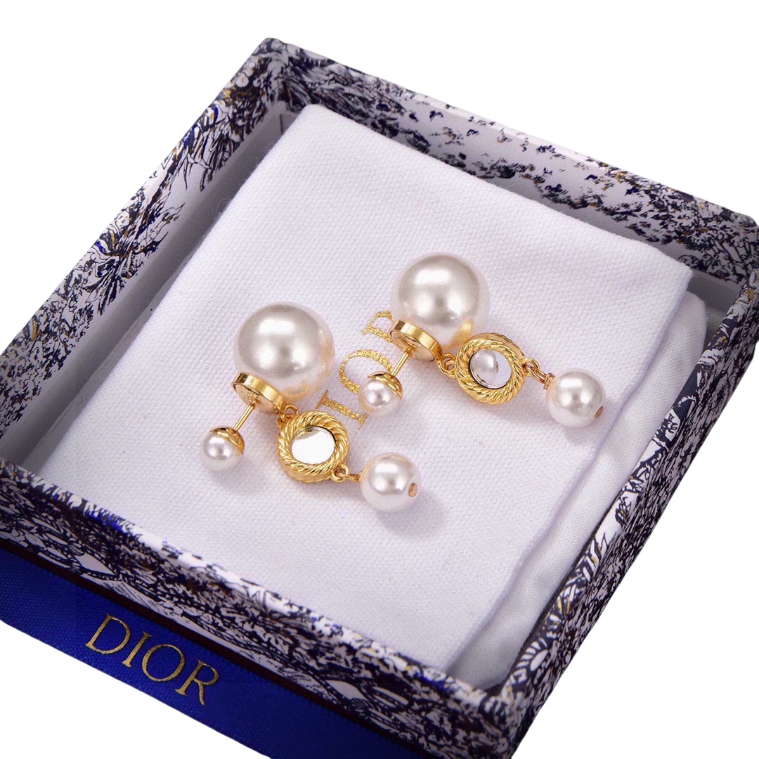 CDE019 Dior Tribales earring Gold finish - ccjewelryacc