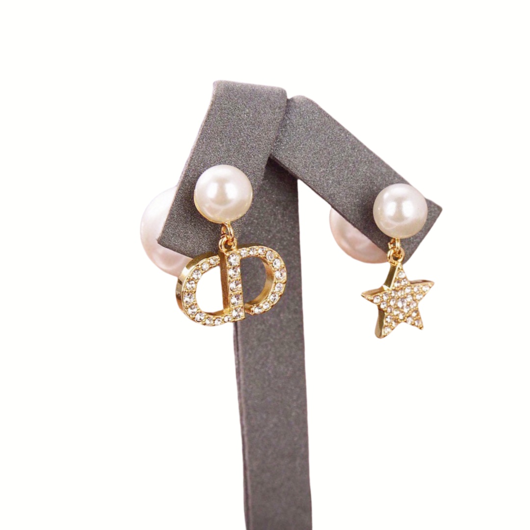 CDE097 Dior Tribales earring metal finish - ccjewelryacc