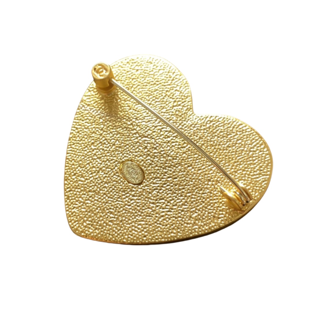 BCB360  CC 24S enamel heart brooch - ccjewelryacc