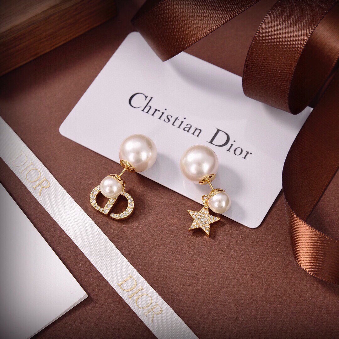 CDE097 Dior Tribales earring metal finish - ccjewelryacc