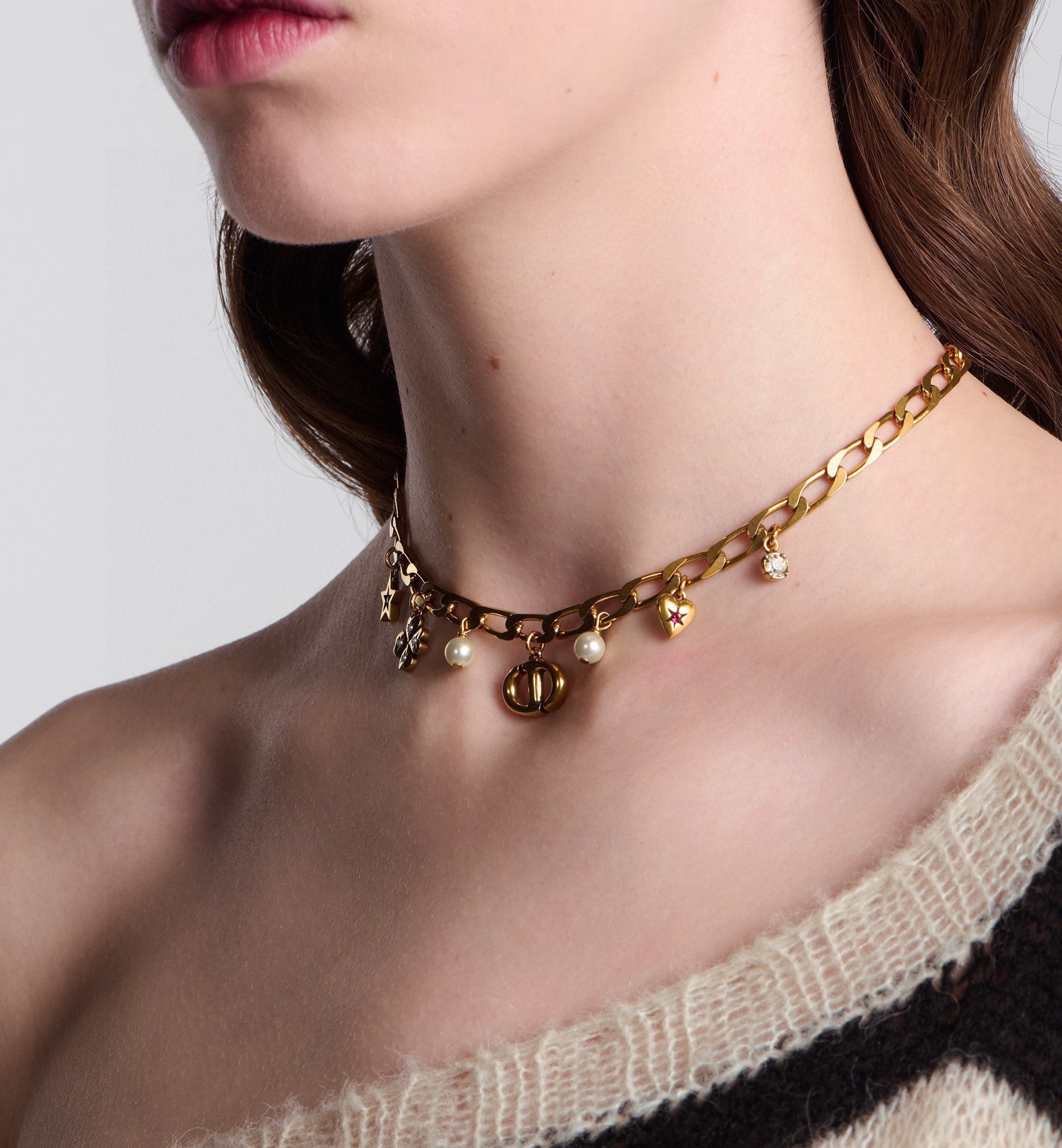 CDN317 Dior Lucky charms choker necklace Bracelet - ccjewelryacc