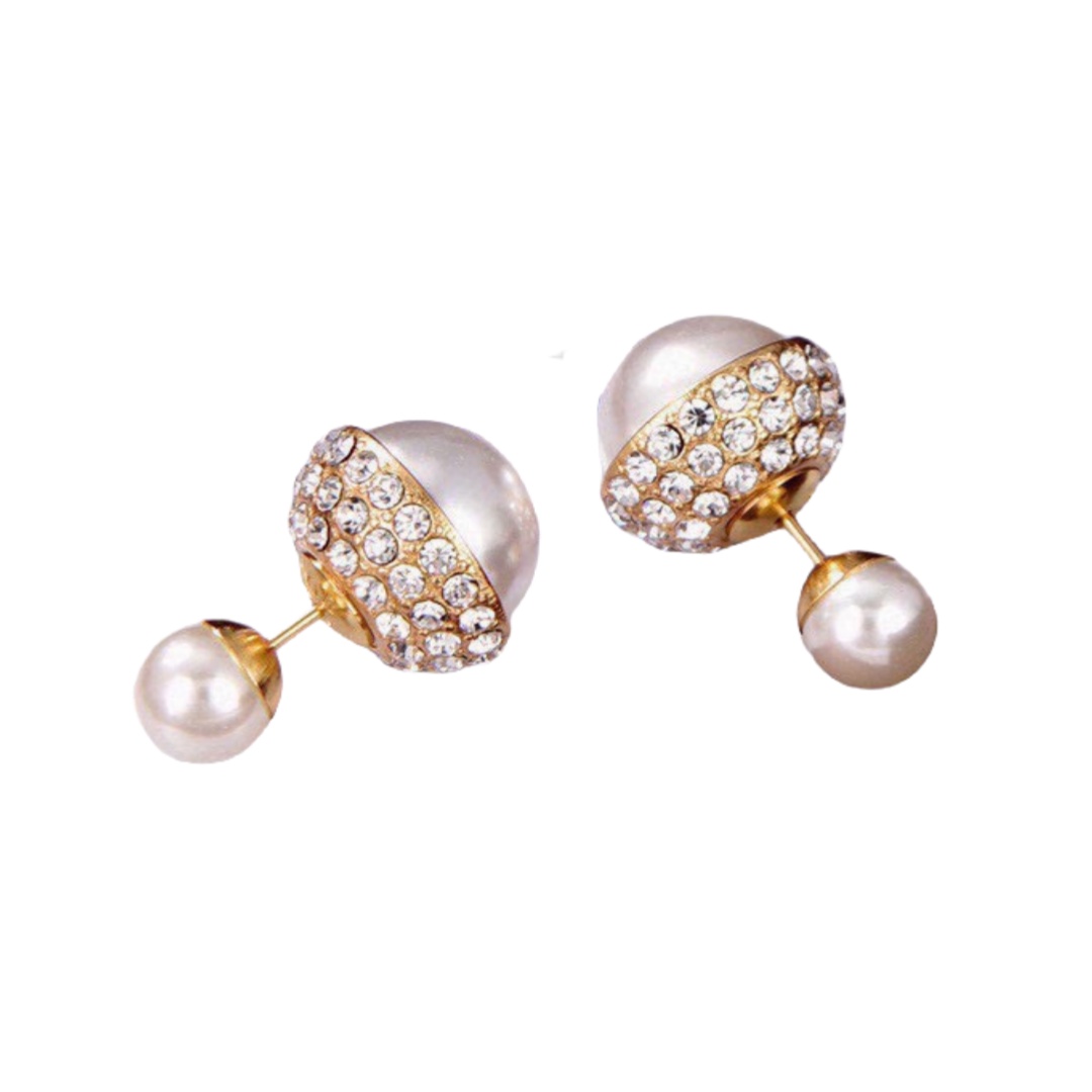 CDE058 Dior Tribales earrings metal finish with crystal - ccjewelryacc