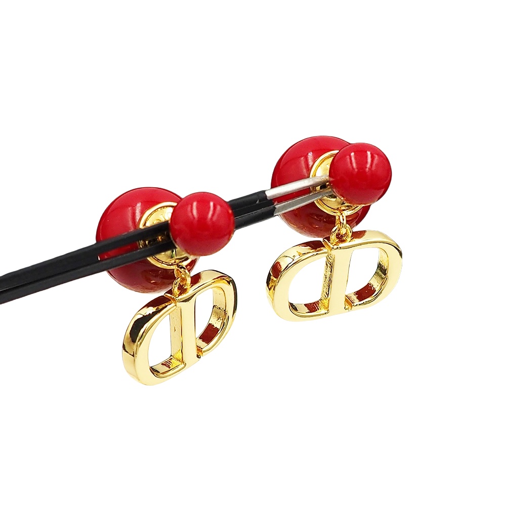 CDE024 Dior ankola tribales red pearl earrings for new year Christmas - ccjewelryacc