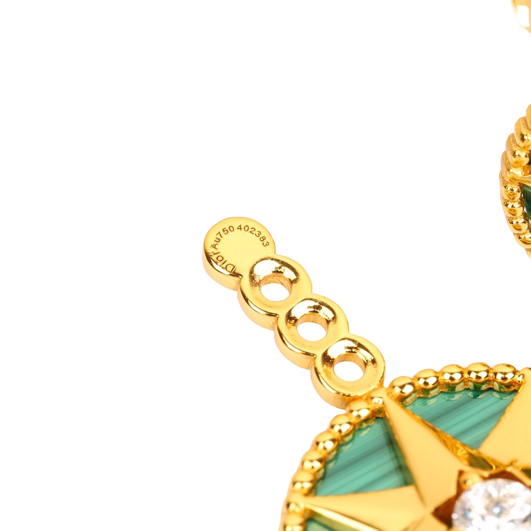 CDEV001 18K Gold Dior ROSE DES VENTS Earrings for Women - ccjewelryacc