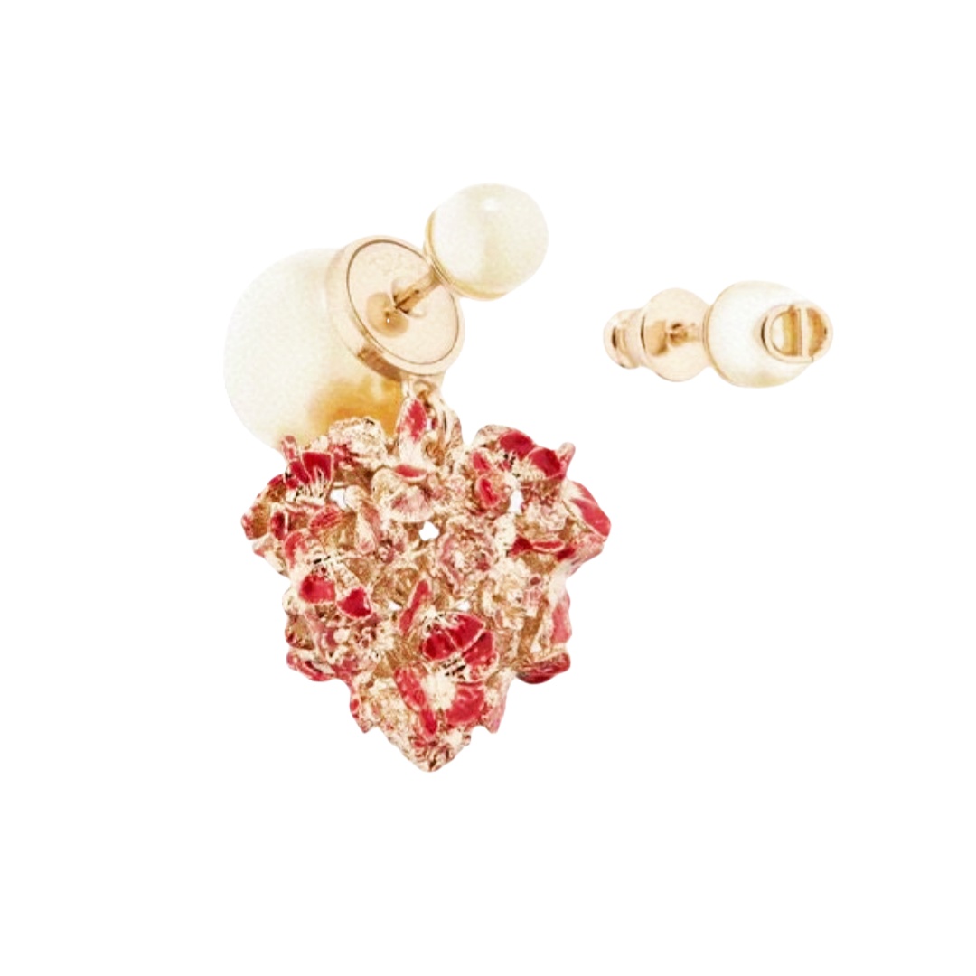 CDE226 Dior Tribales heart earrings - ccjewelryacc
