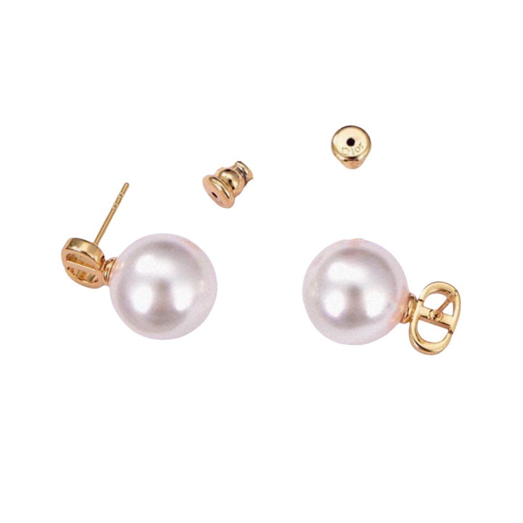 CDE039 CD Pearl stud earrings - ccjewelryacc