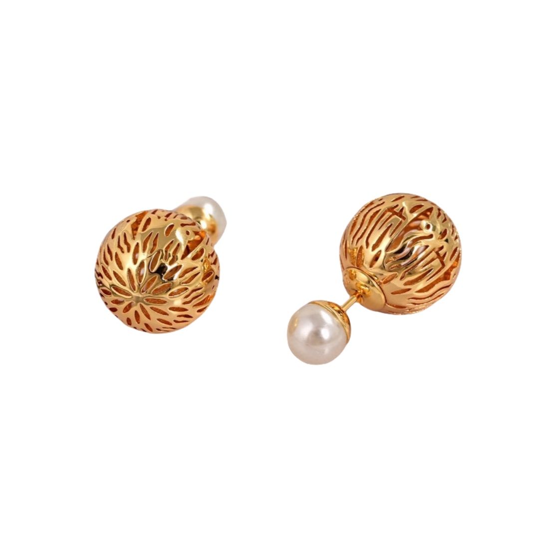CDE037 Dior Tribales earring in metal gold finish - ccjewelryacc