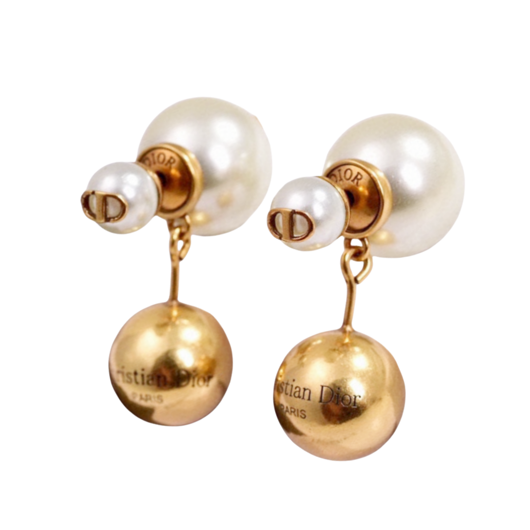 CDE049 Dior D-Pepite cd logo vintage metal earrings - ccjewelryacc