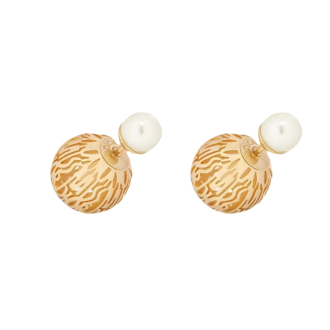 CDE037 Dior Tribales earring in metal gold finish - ccjewelryacc