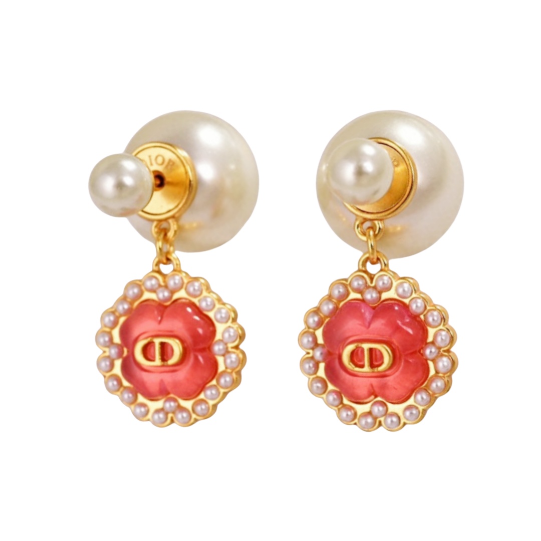 CDE043 Petit CD Lucky Baroque Tribales Earrings - ccjewelryacc