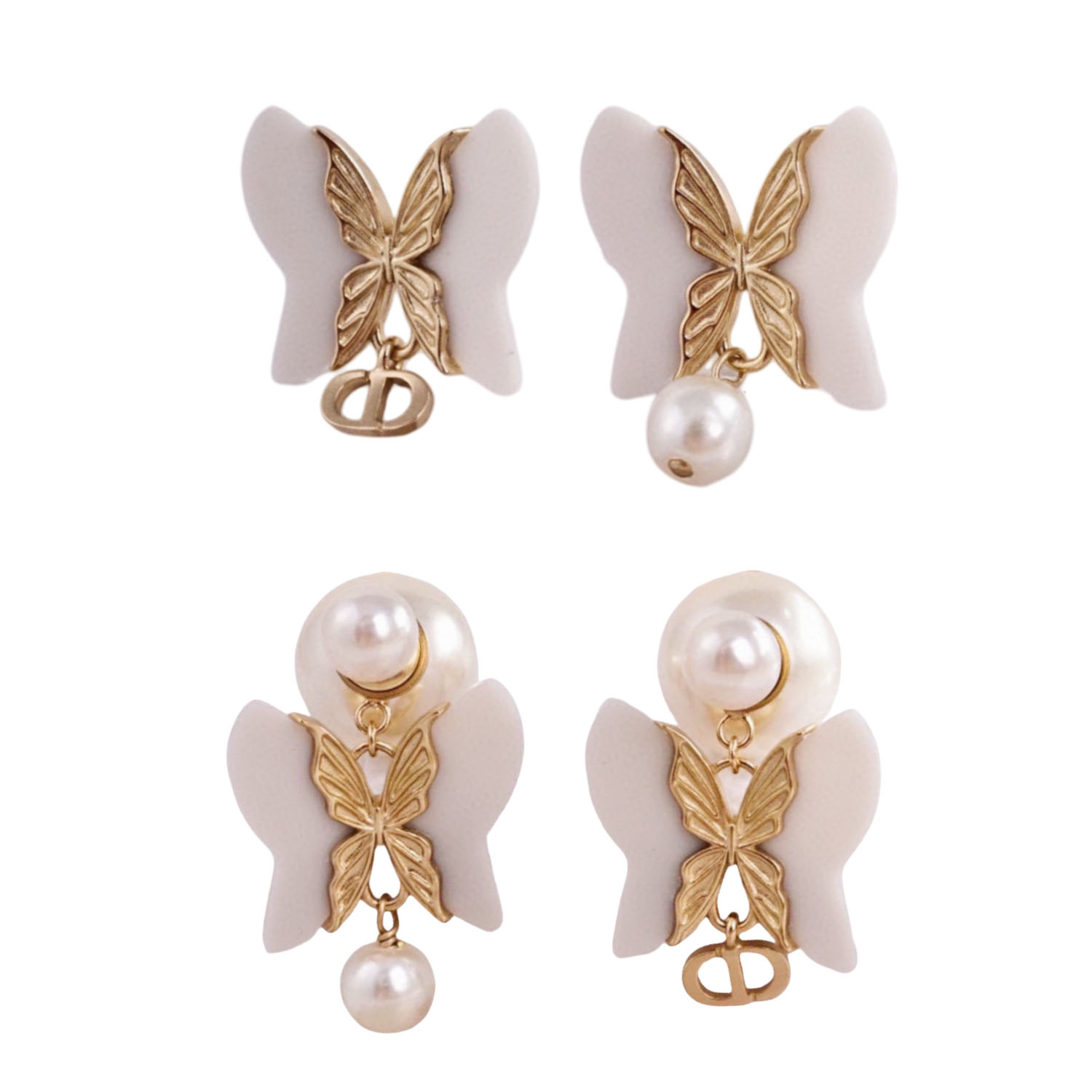 CDE046 Dior Herbarium butterfly Tribales earrings - ccjewelryacc