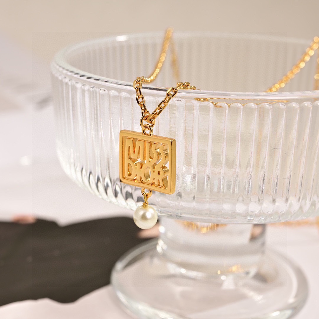 CDE031 Dior Miss dior earrings necklace - ccjewelryacc