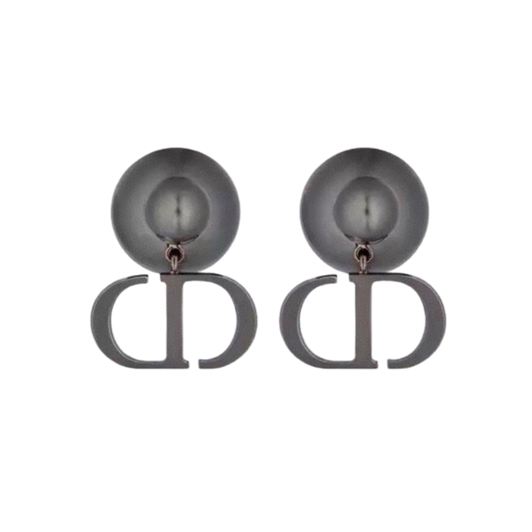 CDE180 Dior Tribales earring with black pearl and Black finish - ccjewelryacc