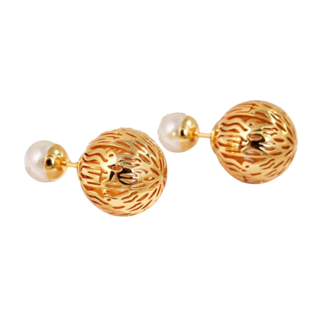 CDE037 Dior Tribales earring in metal gold finish - ccjewelryacc