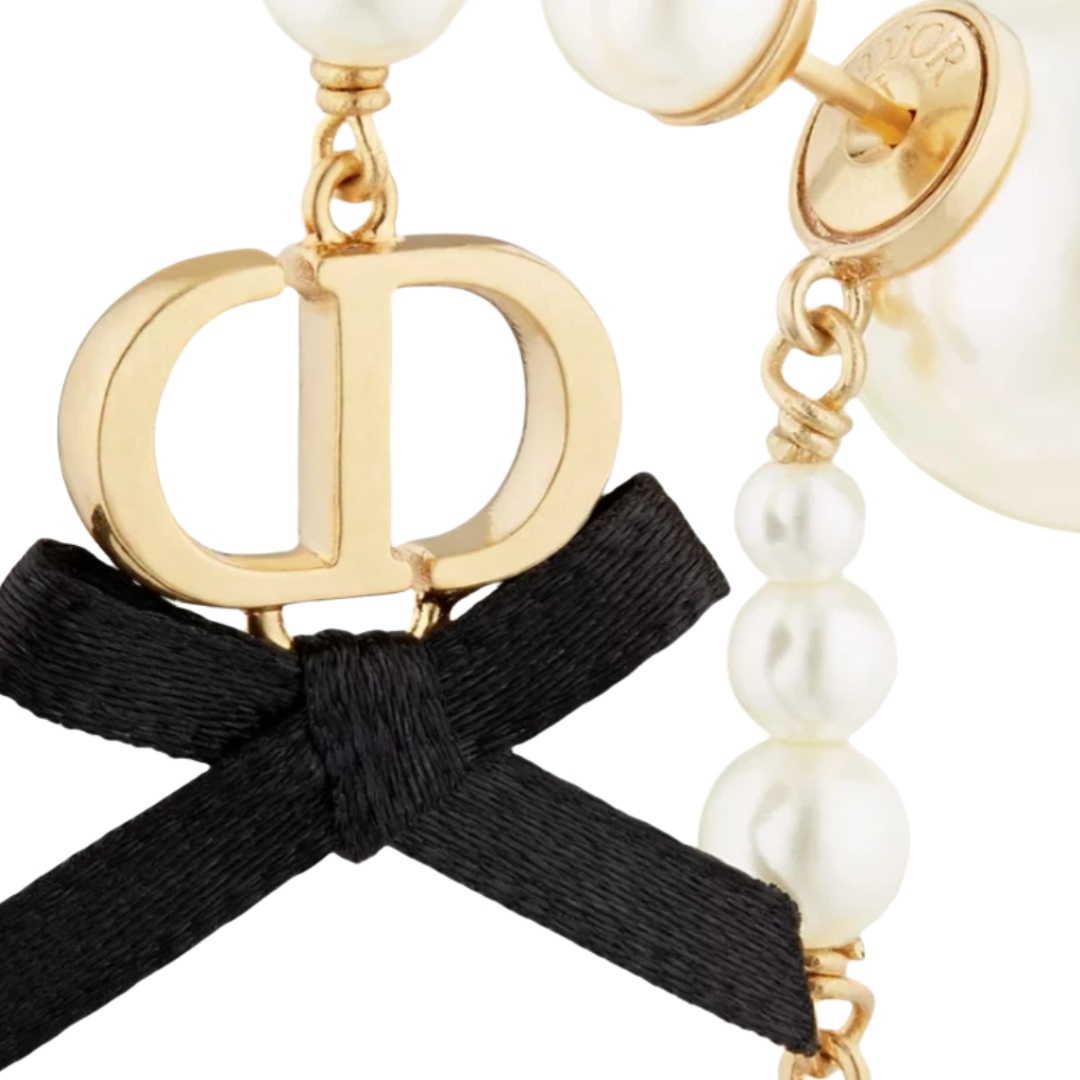 CDE032 Dior Tribales  bow tassels earrings and necklace - ccjewelryacc