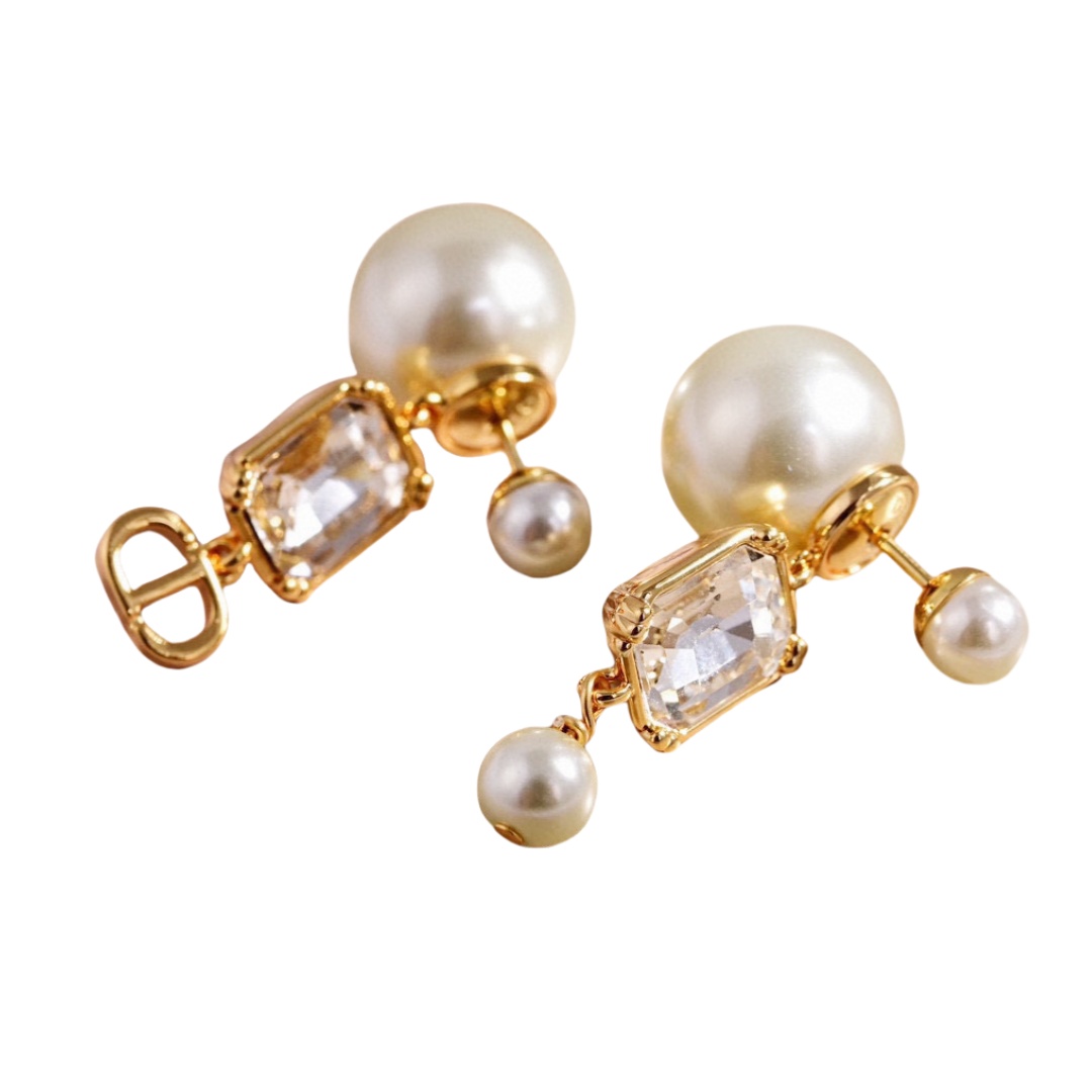 CDE042 Dior Tribales earrings with square zircon diamond - ccjewelryacc