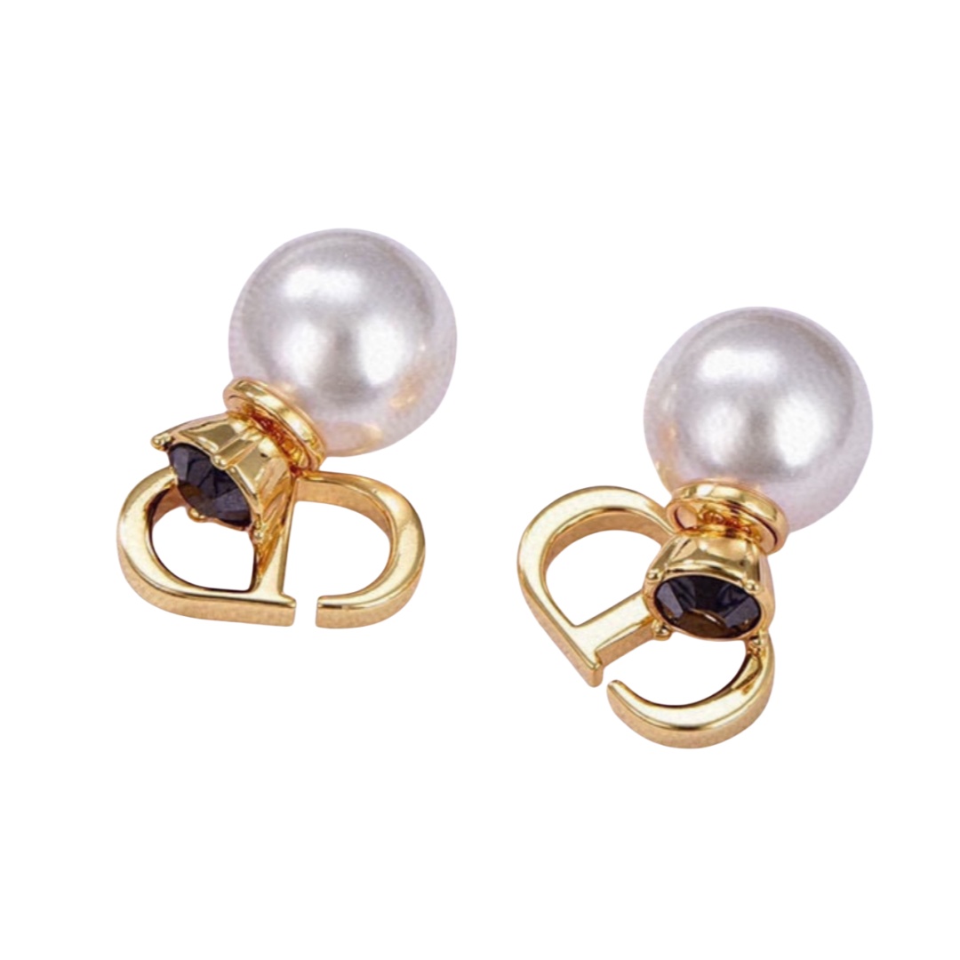 CDE053 Dior Tribales earring with black zircon - ccjewelryacc