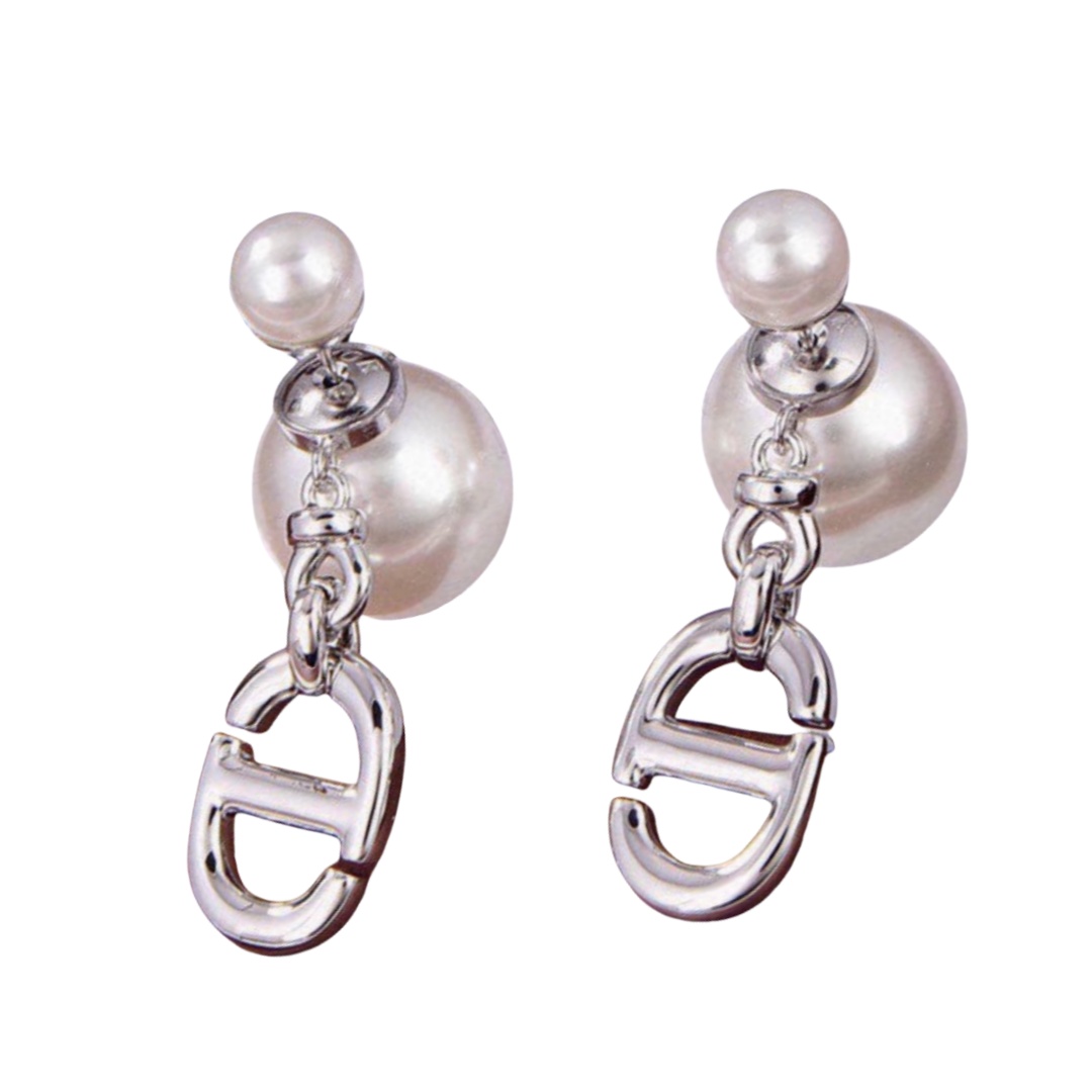 CDE288 Dior Tribales earrings Silver finish - ccjewelryacc