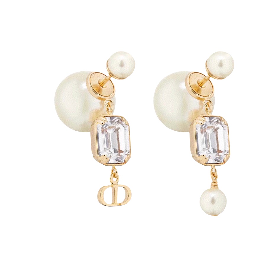 CDE042 Dior Tribales earrings with square zircon diamond - ccfashionjewelry