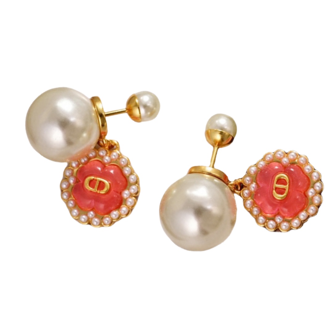 CDE043 Petit CD Lucky Baroque Tribales Earrings - ccjewelryacc