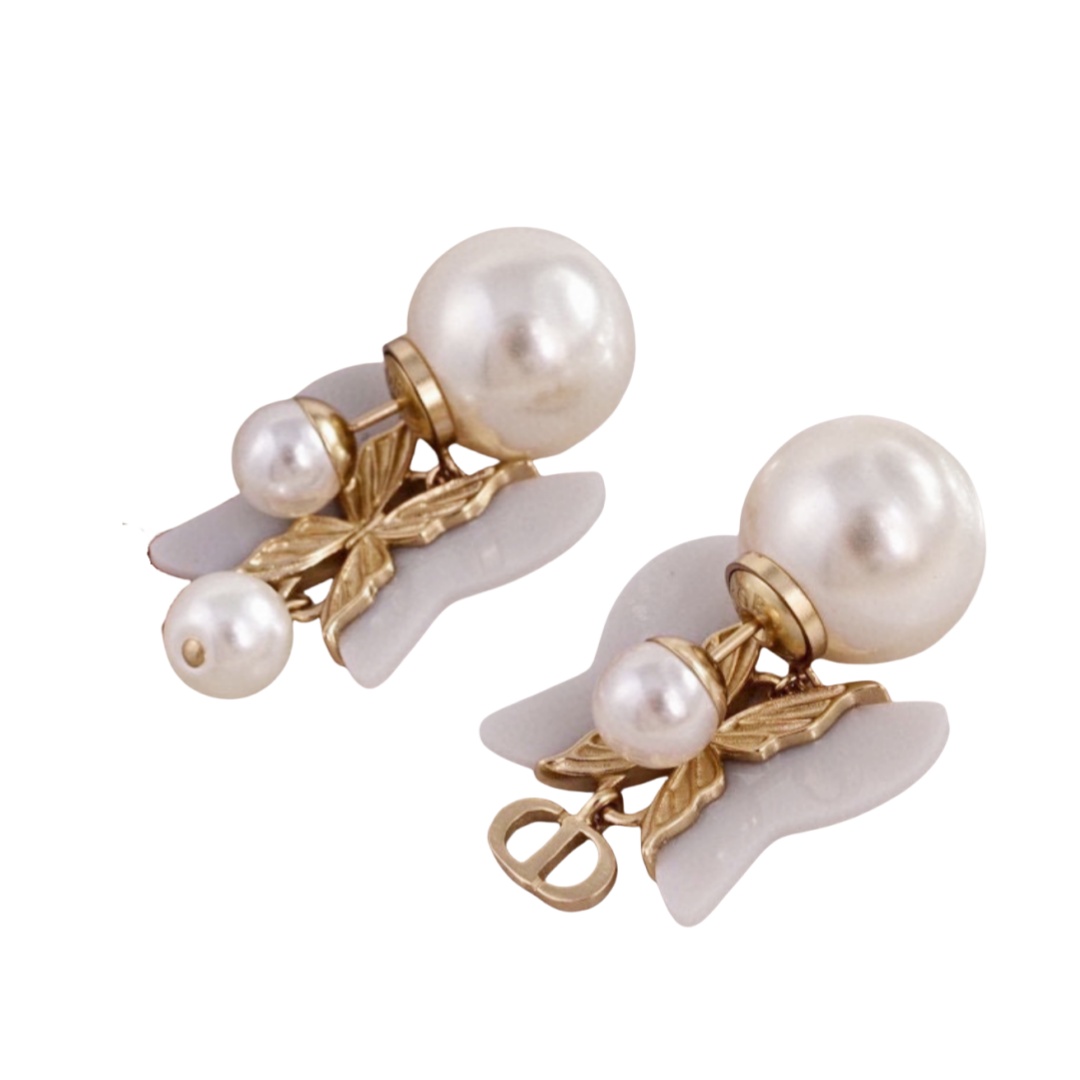 CDE046 Dior Herbarium butterfly Tribales earrings - ccjewelryacc