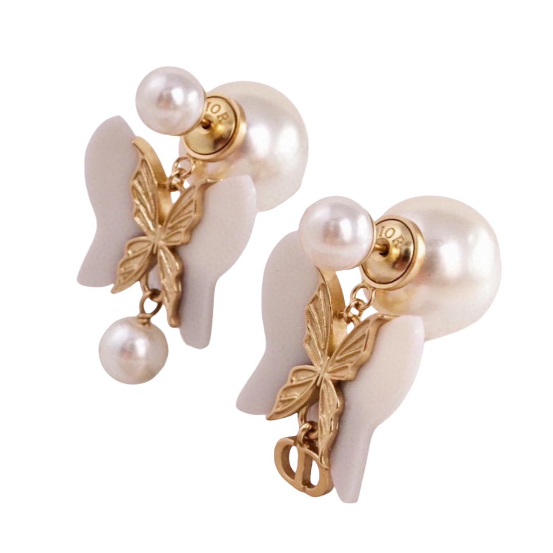 CDE046 Dior Herbarium butterfly Tribales earrings - ccjewelryacc