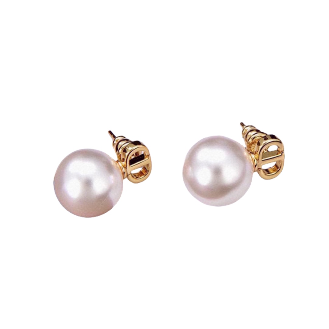 CDE039 CD Pearl stud earrings - ccjewelryacc