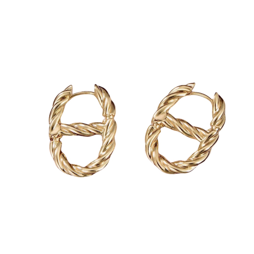 CDE278 Dior CD NAVY earrings - ccjewelryacc