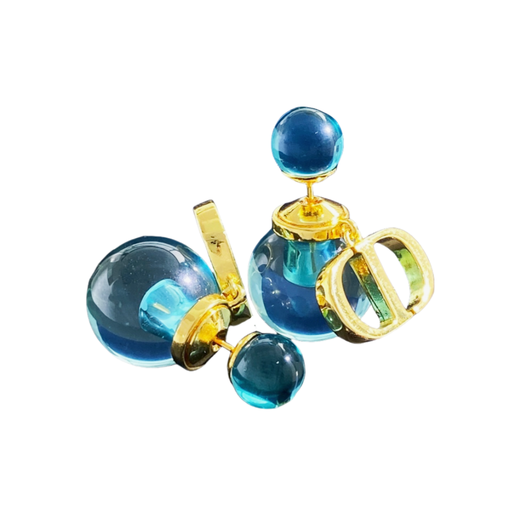 CDE313 Dior tribales earrings in gold finish - ccjewelryacc