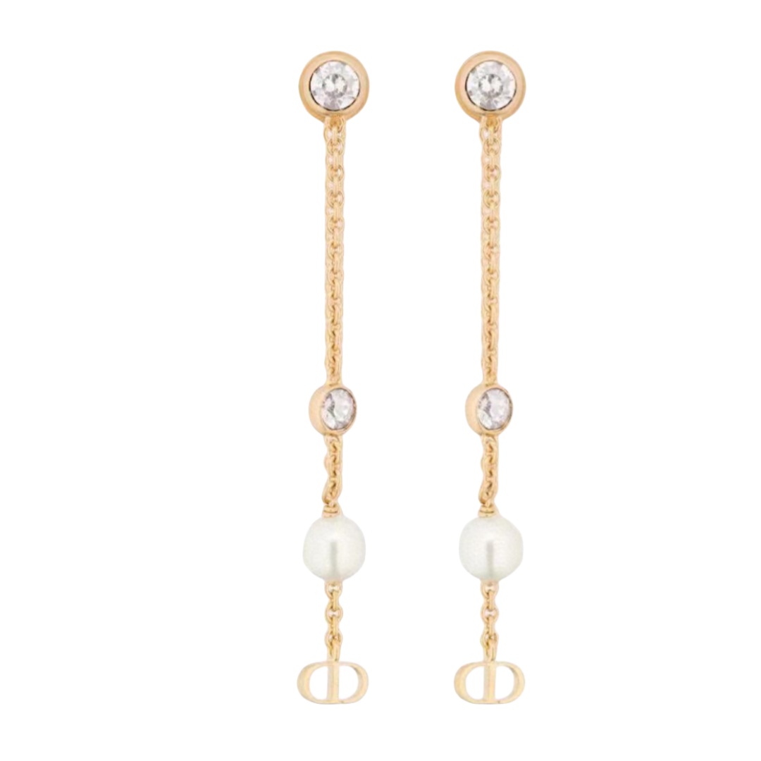 CDE066 Petit CD Treasure Tassel earrings - ccjewelryacc