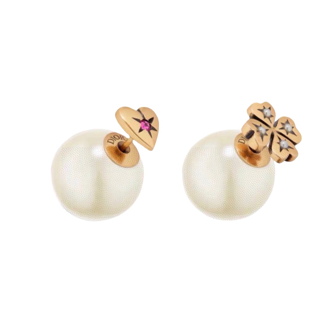 CDE286 Dior Lucky clover and heart Tribales earring - ccjewelryacc