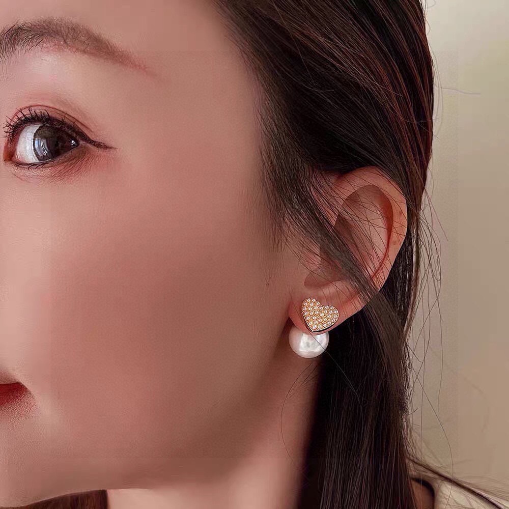 CDE070 Dior CD and heart Tribales earrings - ccjewelryacc