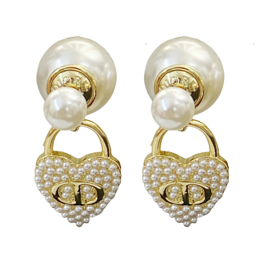 CDE306 Dior CD Heart Tribales earrings - ccjewelryacc