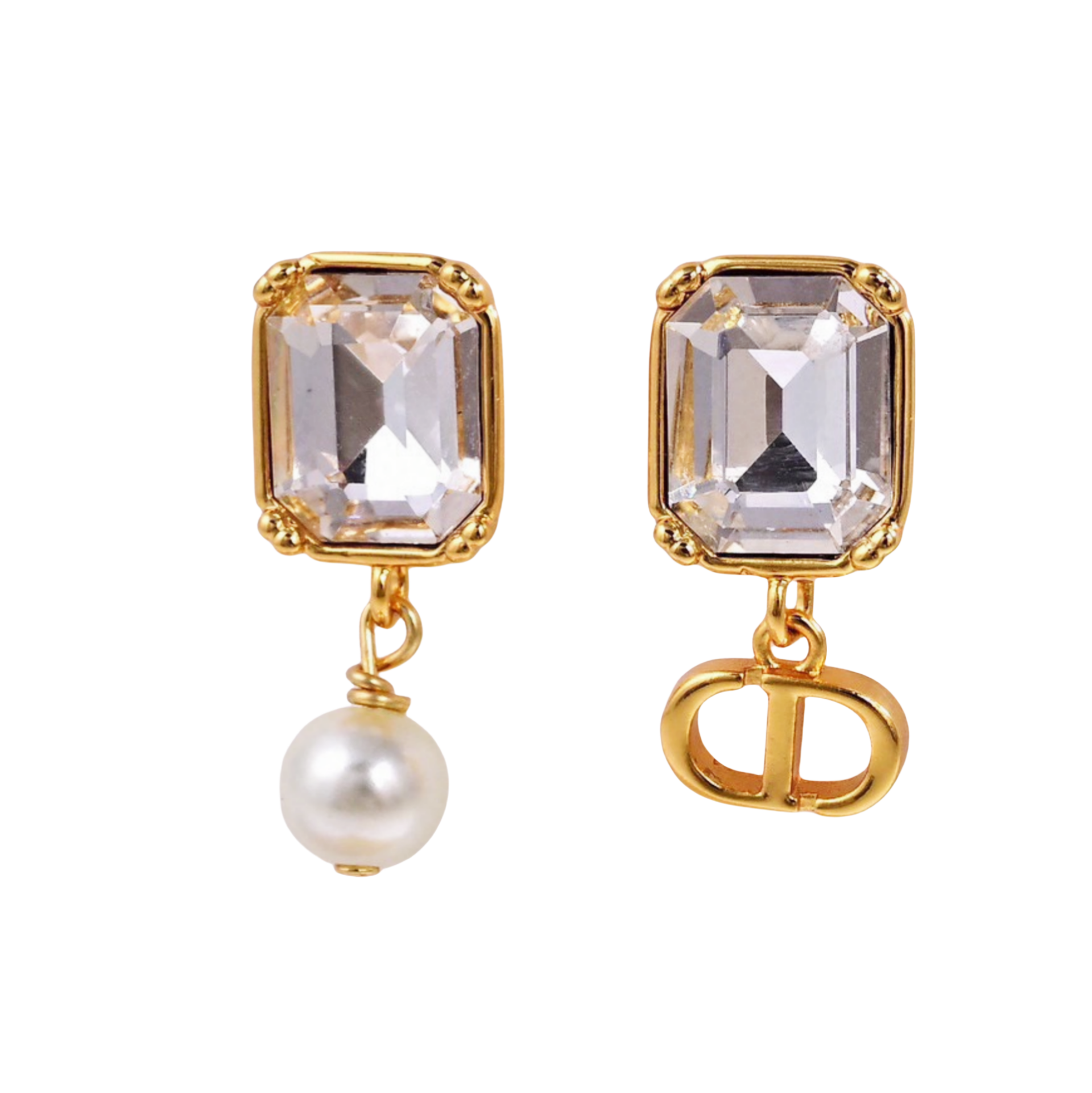 CDE064 CD asymmetry Zircon drop earrings - ccjewelryacc