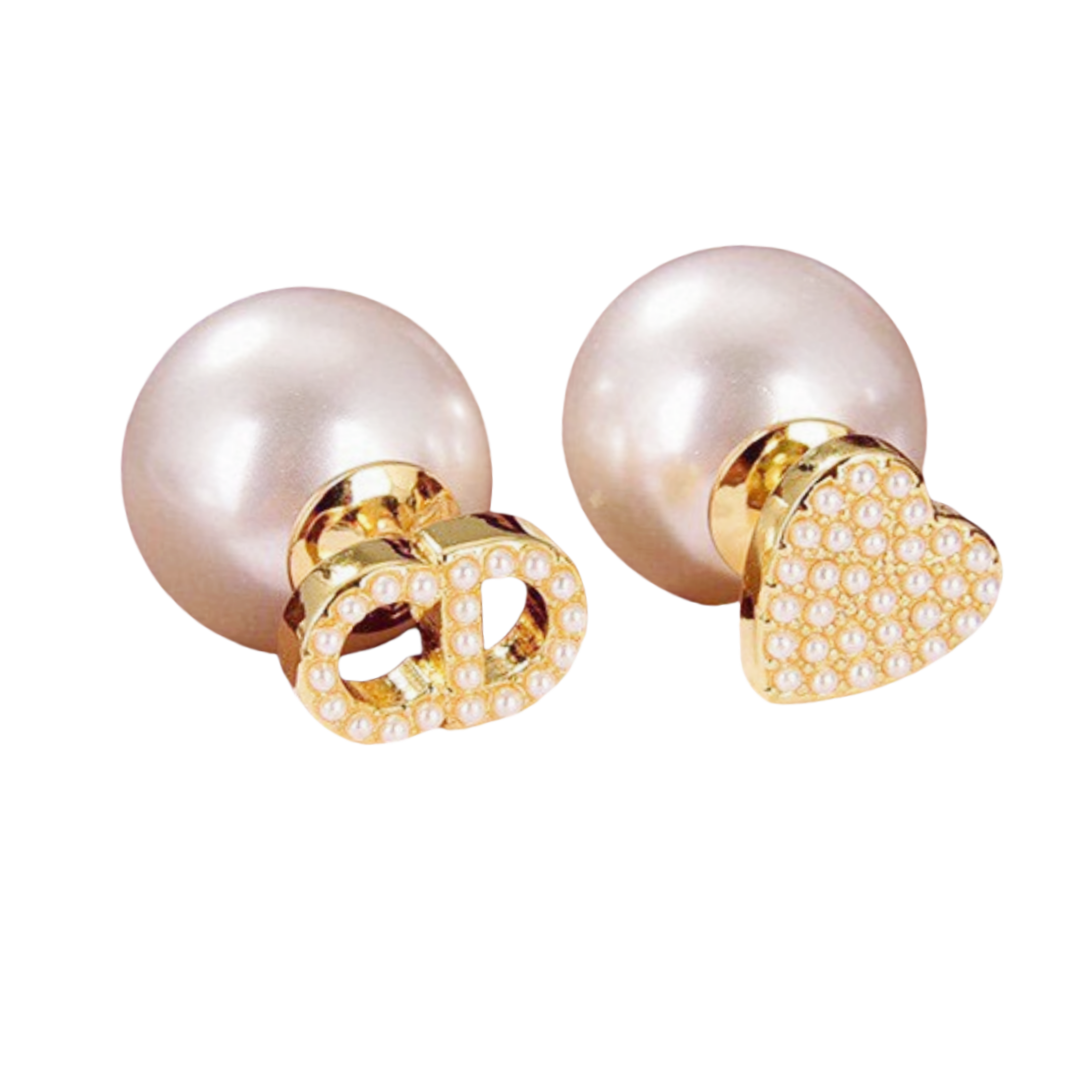 CDE070 Dior CD and heart Tribales earrings - ccjewelryacc