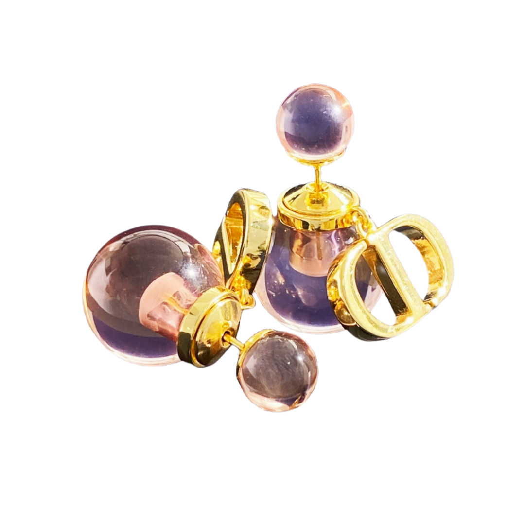 CDE313 Dior tribales earrings in gold finish - ccjewelryacc