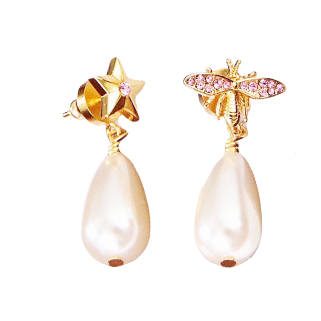 CDE074 Dior star and bee Lucky dior earrings - ccjewelryacc