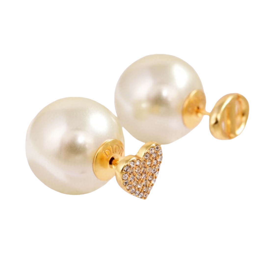 CDE070 Dior CD and heart Tribales earrings - ccjewelryacc