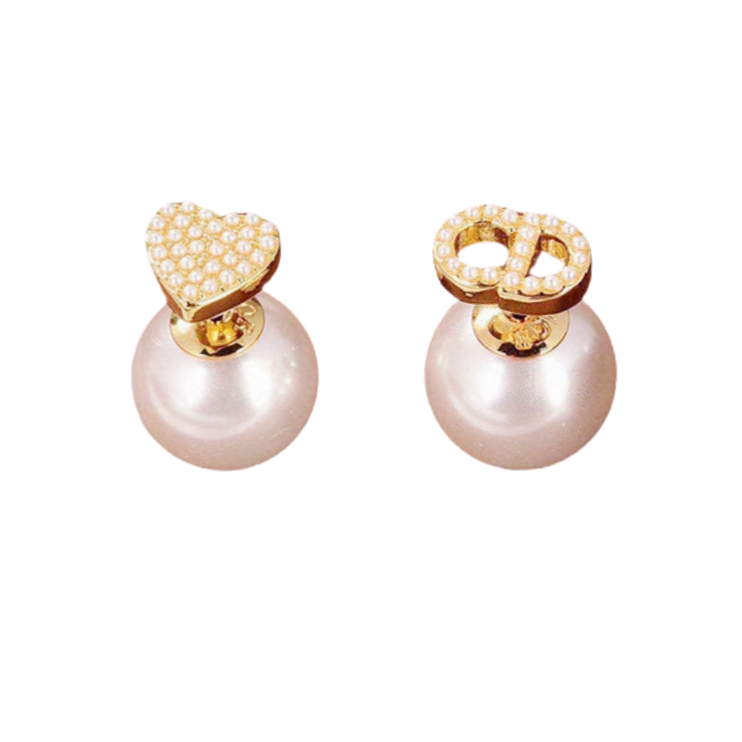 CDE070 Dior CD and heart Tribales earrings - ccjewelryacc