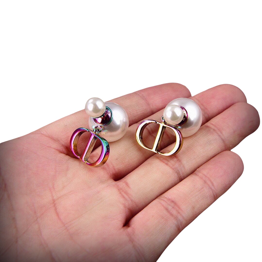 CDE080 Dior Tribales earrings Fluorescent finish - ccjewelryacc