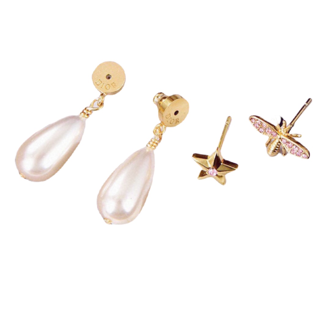 CDE074 Dior star and bee Lucky dior earrings - ccjewelryacc