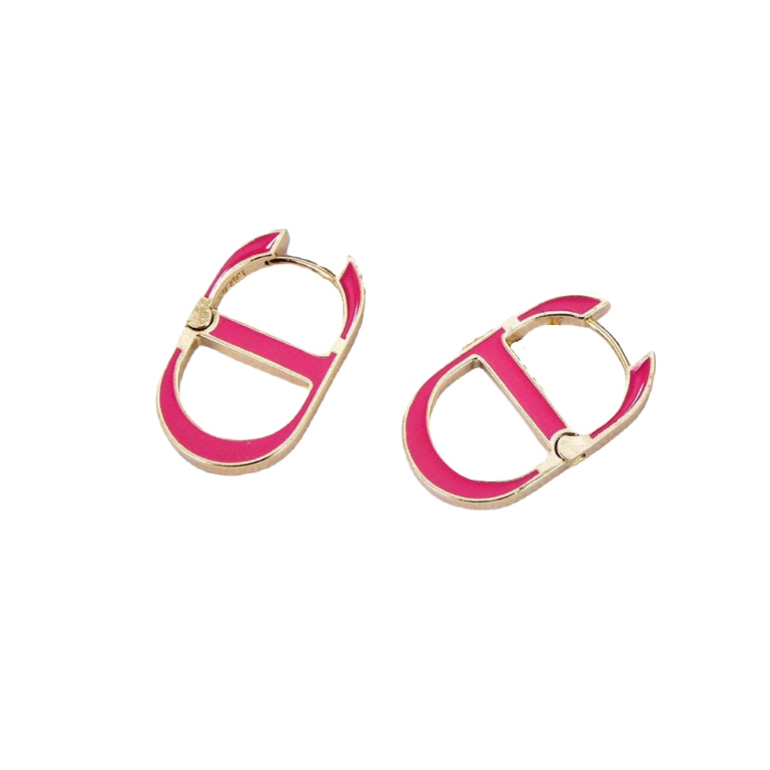 CDE077 CD 30 Montaigne Rani Pink Earrings - ccjewelryacc