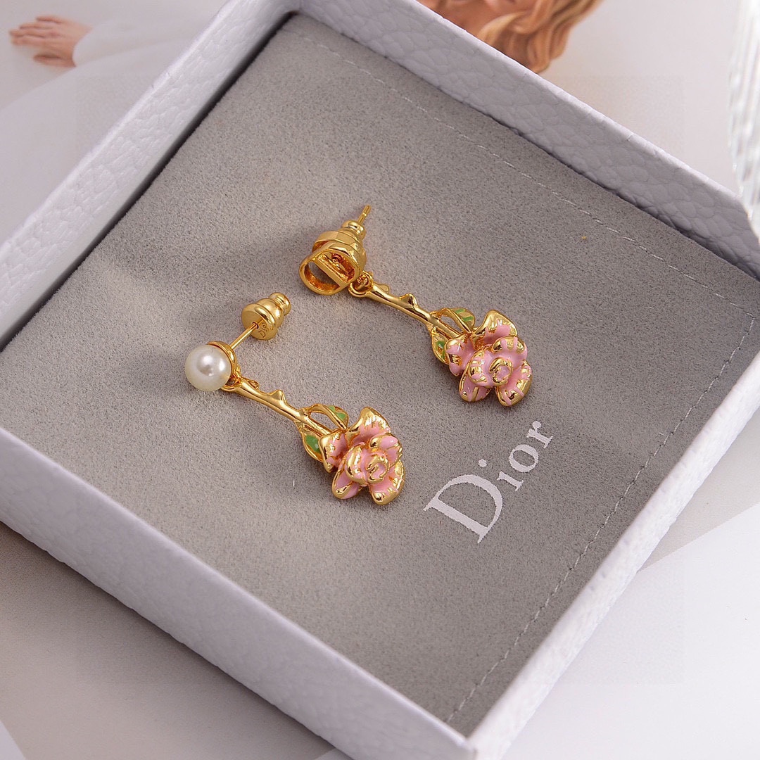 CDE082 Christian dior 24 dior spring earrings - ccjewelryacc