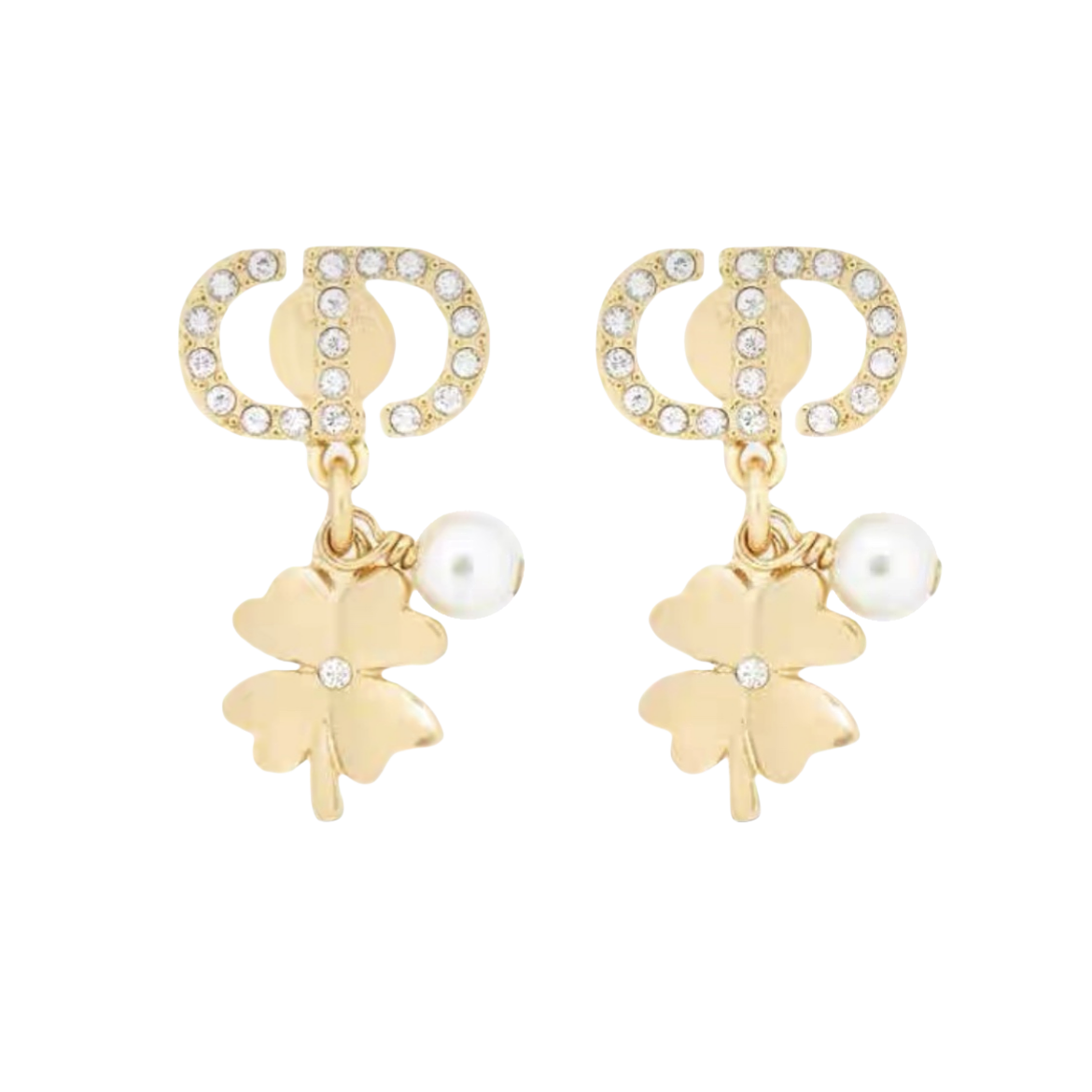 CDE088 Dior Petit CD Lucky Charms earrings - ccjewelryacc