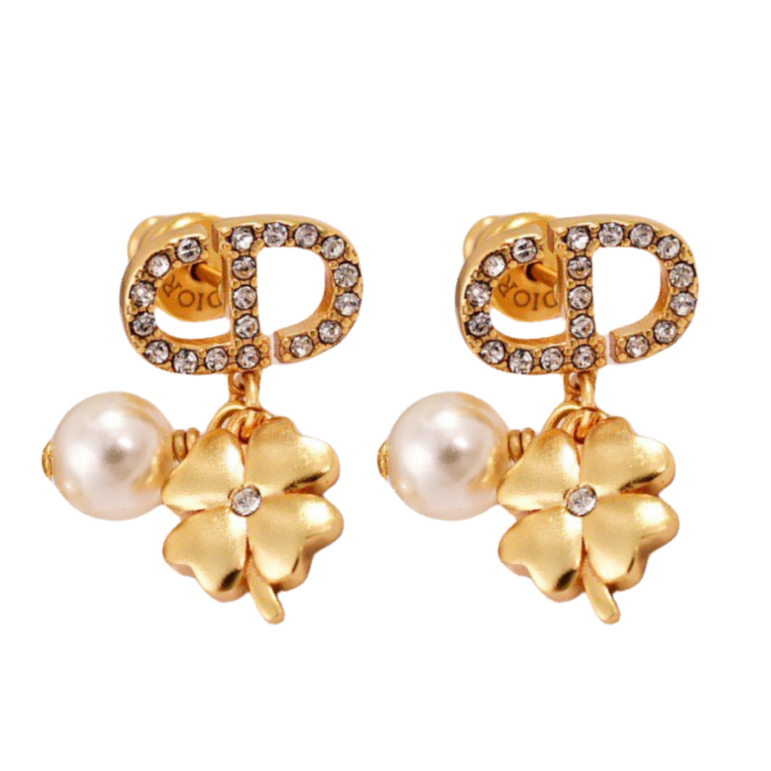 CDE088 Dior Petit CD Lucky Charms earrings - ccjewelryacc